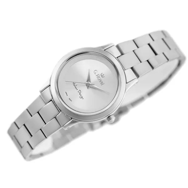 G. Rossi női karóra – ezüst, matt slim fém szíj, Miyota quartz 29 mm