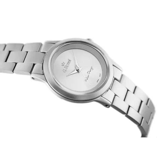 G. Rossi női karóra – ezüst, matt slim fém szíj, Miyota quartz 29 mm