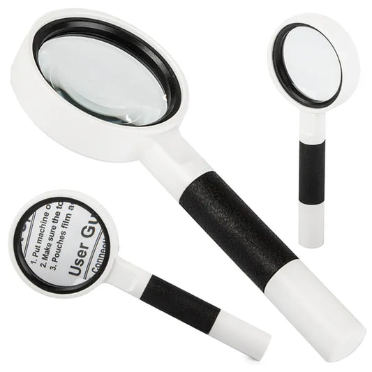 Klasszikus kézi nagyító üveglencsével, 50 mm, 7× nagyítás