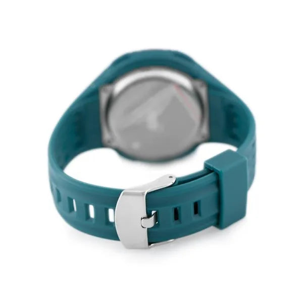 Férfi pulzusmérő sportóra gumiszíjjal, WR100 vízálló, kronográf 47 mm