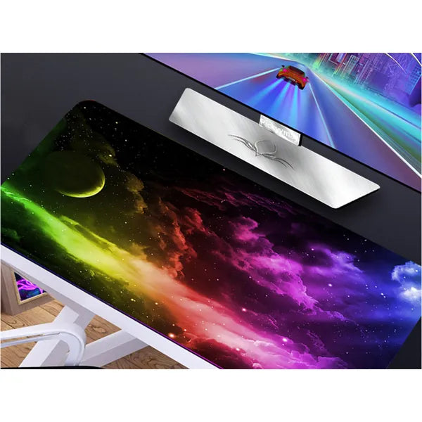 XXL gamer egéralátét 80×30 cm, csúszásgátló, vízálló, Cosmos minta