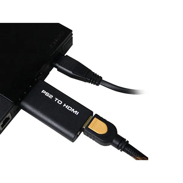 PS2-HDMI átalakító adapter 3,5 mm jack hangkimenettel, fekete