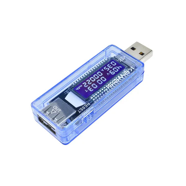 USB feszültség- és árammérő teszter, 3.7-30 V / 0-5 A, LCD kijelző