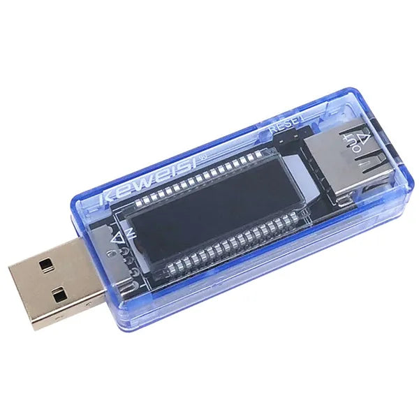USB feszültség- és árammérő teszter, 3.7-30 V / 0-5 A, LCD kijelző