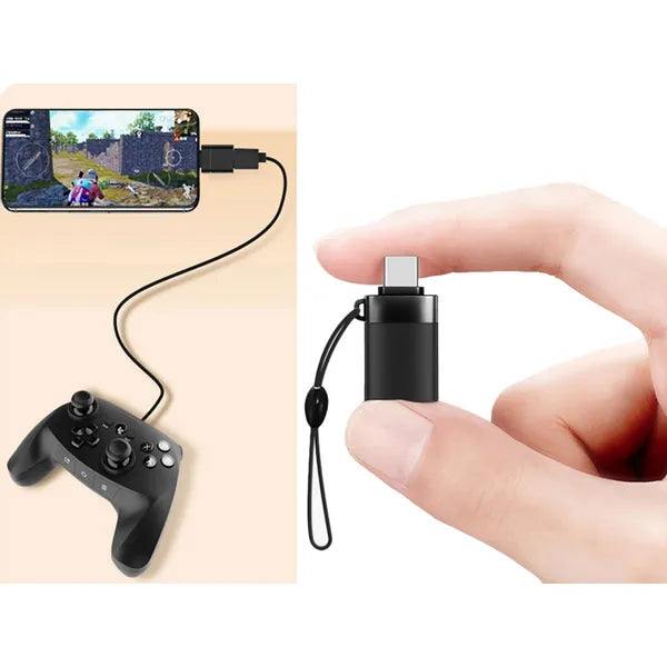 USB-C – USB-A 3.0 OTG adapter fekete, adatátvitel & töltés