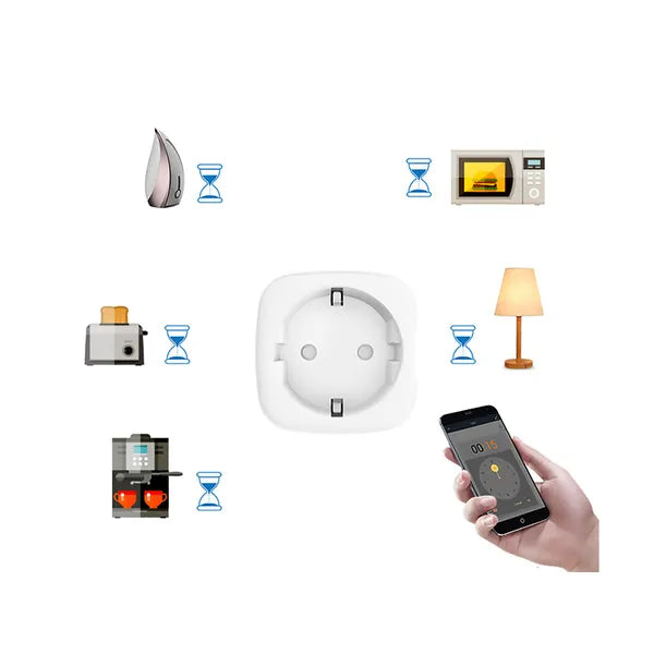 Okos WiFi konnektor fogyasztásmérővel, 16A/3680W, Smart Life