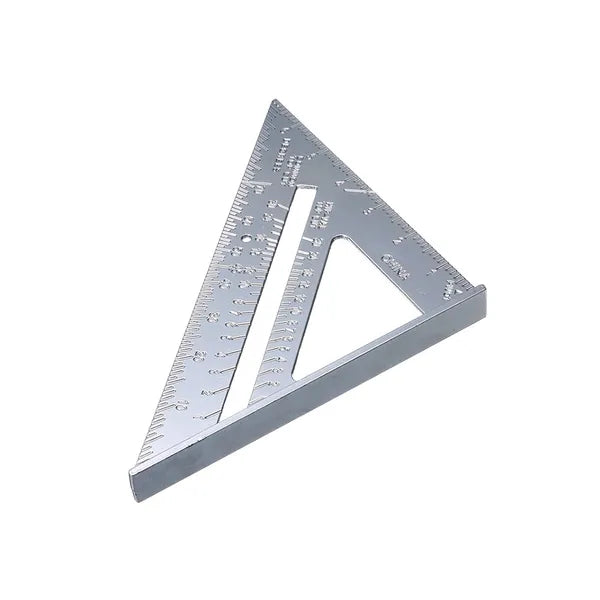 18 cm-es alumínium derékszög sablon, gravírozott skálával, 0–90°