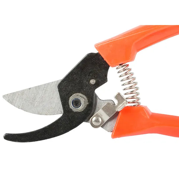 Kerti metszőolló acél pengével, ergonomikus nyéllel, narancs, 16,5 cm