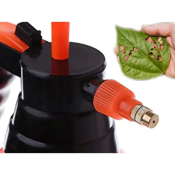 Kézi pumpás nyomáspermetező 2 l, állítható fúvókával, narancs