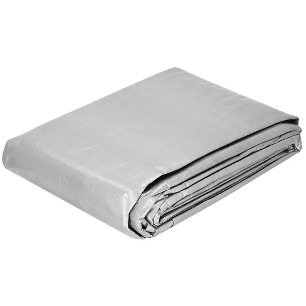 Vízálló polietilén ponyva 4×6 m, 210 GSM, szürke-barna