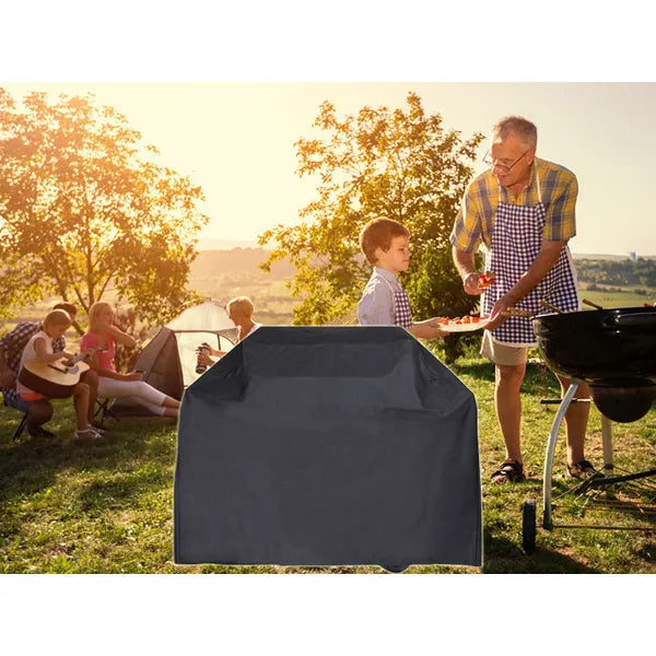 Vízálló grillsütő takaró 250×120 cm, fekete, univerzális huzat zsinórral