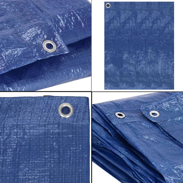 Kék polietilén ponyva 3x5 m, 60 g/m², vízálló, UV-védett