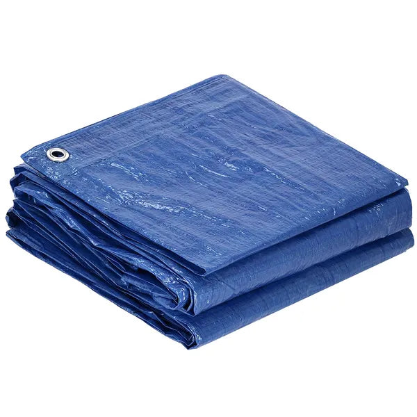 Kék polietilén ponyva 3x5 m, 60 g/m², vízálló, UV-védett