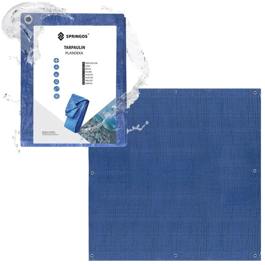 Kék polietilén takaróponyva 3 x 3 m, 60 GSM, vízálló