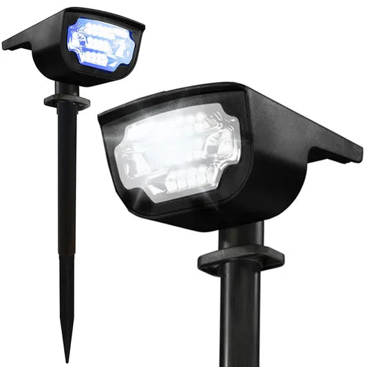Napelemes LED kerti lámpás, RGB/fehér fény, IP65, 45 cm, leszúrható/fali