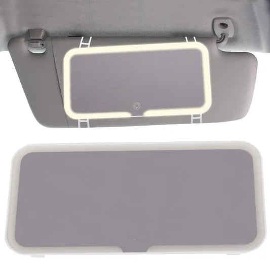 LED-es autós sminktükör napellenzőre, USB-C tölthető, állítható fény