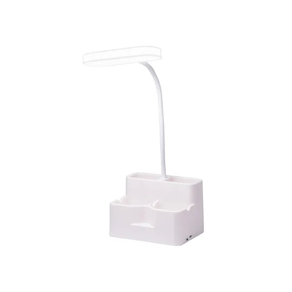 Újratölthető asztali lámpa 24 LED-del, írószertartóval, állítható fényerő, fehér