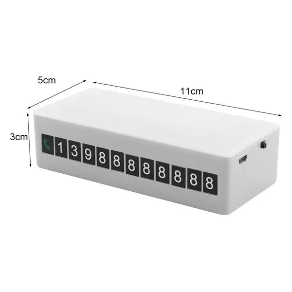 Ideiglenes parkoló telefonszám kijelző 40 LED fénnyel, mágneses, USB-töltés