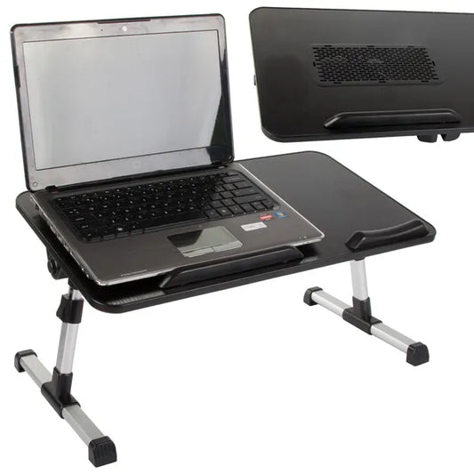Összecsukható laptopasztal USB-s hűtőventilátorral, állítható 53×30 cm