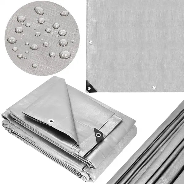 Springos® vízálló takaróponyva 4x4m szürke 210gsm uv védelemmel