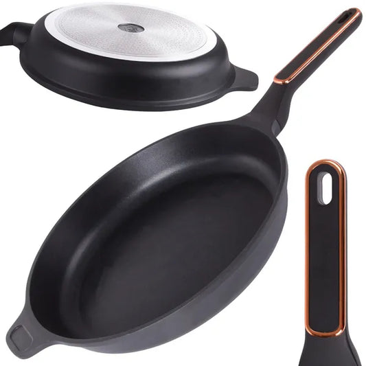 Tapadásmentes indukciós alumínium serpenyő, 28 cm, fekete