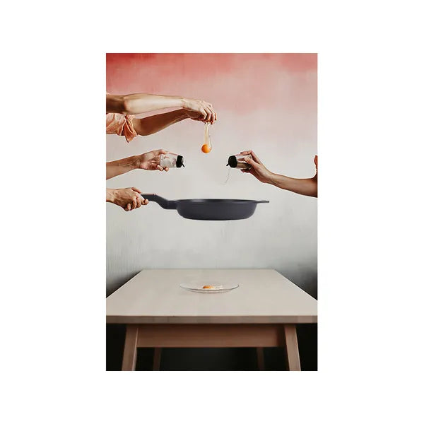 Tapadásmentes indukciós alumínium serpenyő, 28 cm, fekete