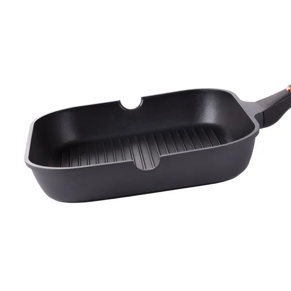 Tapadásmentes alumínium grill serpenyő, 28 cm, indukciós főzőlaphoz