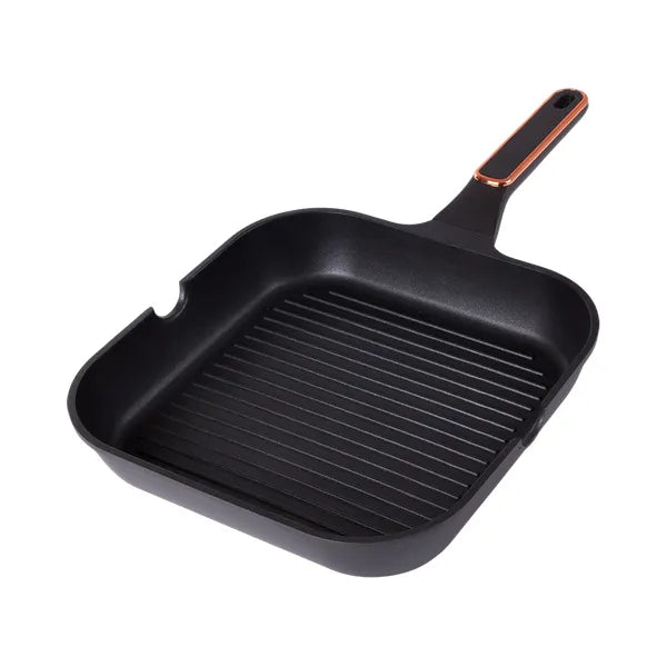 Tapadásmentes alumínium grill serpenyő, 28 cm, indukciós főzőlaphoz