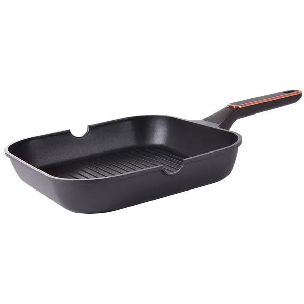 Tapadásmentes alumínium grill serpenyő, 28 cm, indukciós főzőlaphoz