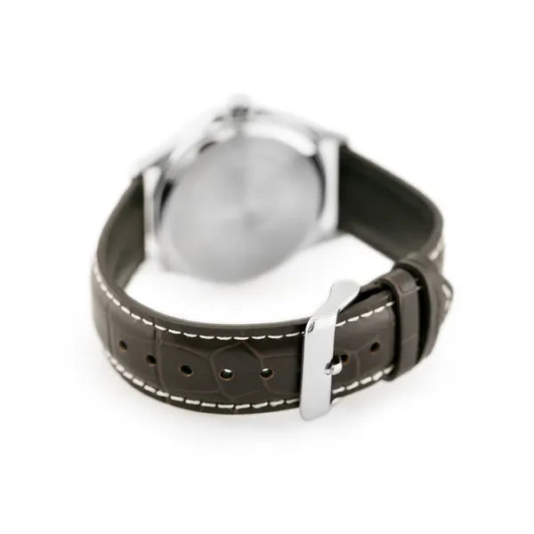 Casio MTP-1381L-7AV férfi karóra barna bőrszíjjal, ezüst számlap, WR50