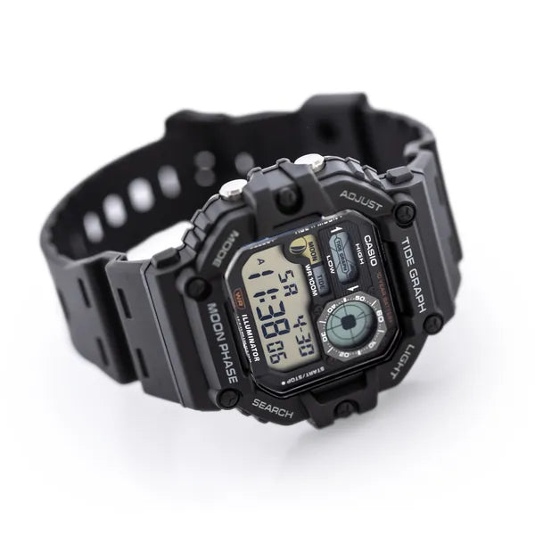 Casio WS-1700H-1AV férfi digitális sportóra holdfázis és árapály, WR100