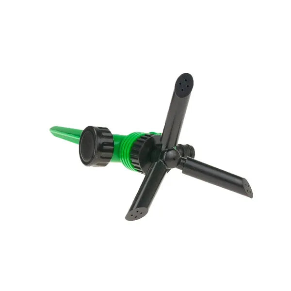360° forgó impulzusos kerti szórófej, 3 kar, leszúrható, 26×10,5 cm