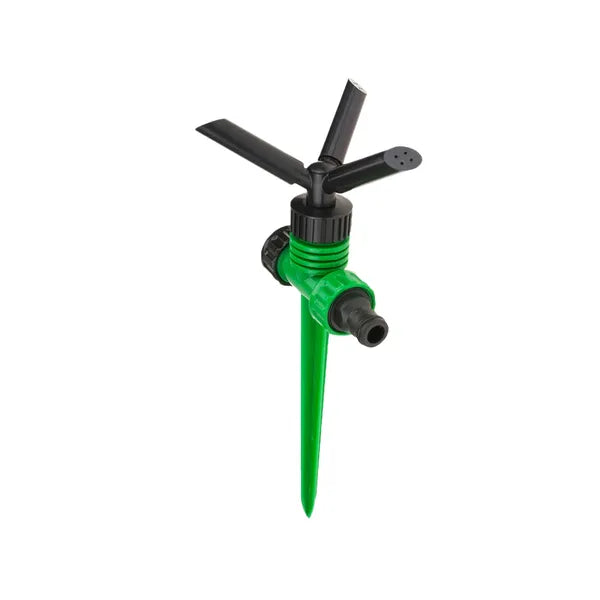 360° forgó impulzusos kerti szórófej, 3 kar, leszúrható, 26×10,5 cm