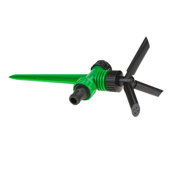 360° forgó impulzusos kerti szórófej, 3 kar, leszúrható, 26×10,5 cm