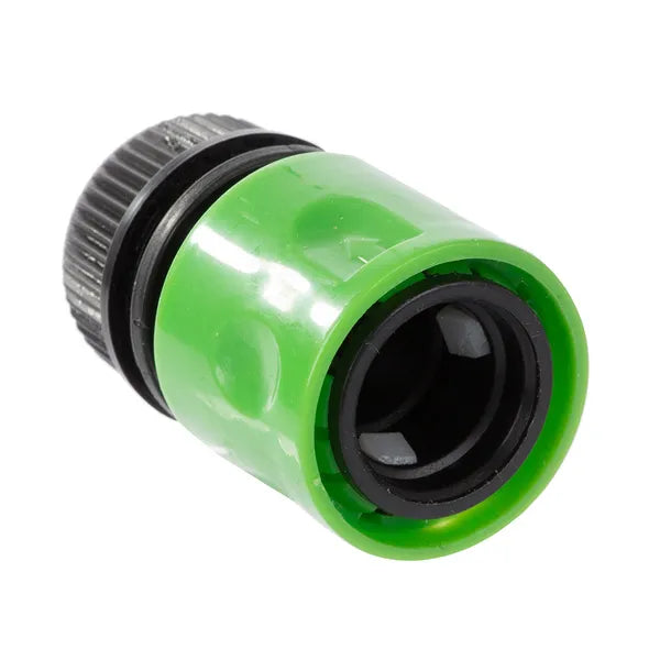 Gyorscsatlakozó kerti locsolótömlőhöz, 1/2” zöld műanyag