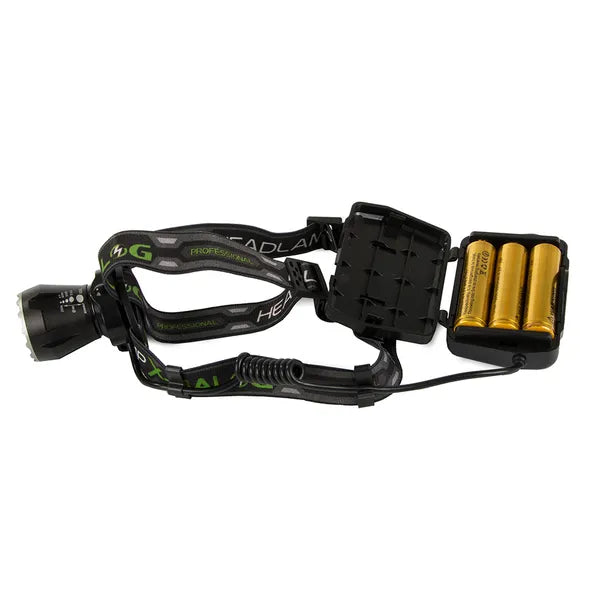 Zoomos XHP160 fejlámpa, 1000 m hatótáv, powerbank, 3×18650, IPX4