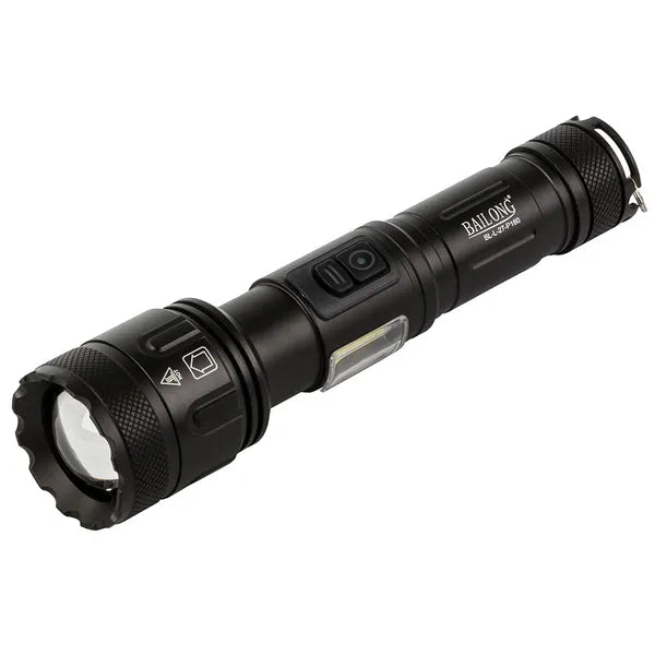 Bailong L-27 taktikai zseblámpa CREE XHP160 LED, zoom, power bank, IPX5
