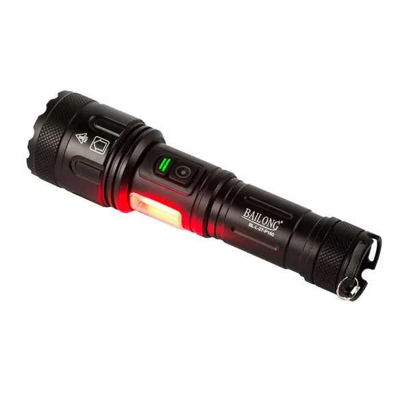 Bailong L-27 taktikai zseblámpa CREE XHP160 LED, zoom, power bank, IPX5