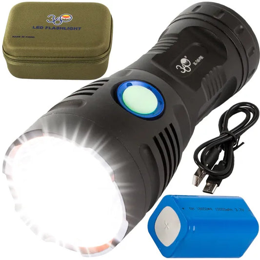Taktikai zseblámpa CREE XHP90 LED-del, 5000 lm, USB-C, IPX5