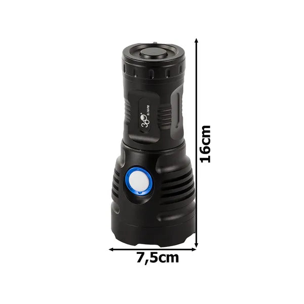 Taktikai zseblámpa CREE XHP90 LED-del, 5000 lm, USB-C, IPX5