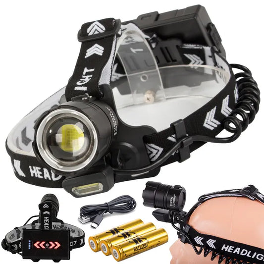 Bailong T37-P360 fejlámpa CREE XHP360 LED, 1000 m hatótáv, powerbank, IPX6