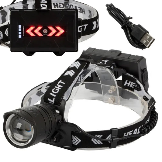 Bailong XHP360 LED fejlámpa 1000 m zoom, powerbank, IPX6