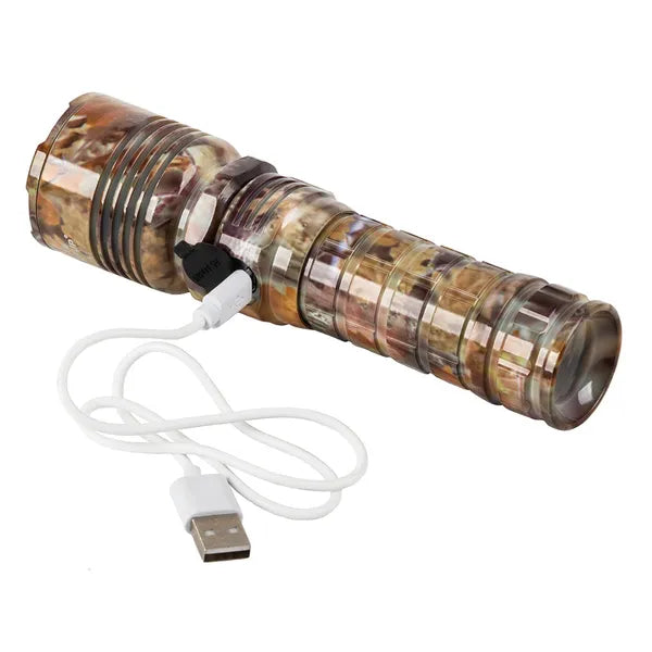 Bailong USB tölthető taktikai zseblámpa CREE XHP160 LED, zoom, 1000 m