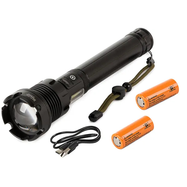 Bailong X-74 taktikai zseblámpa, LED XHP160+COB, 1000 m, powerbank