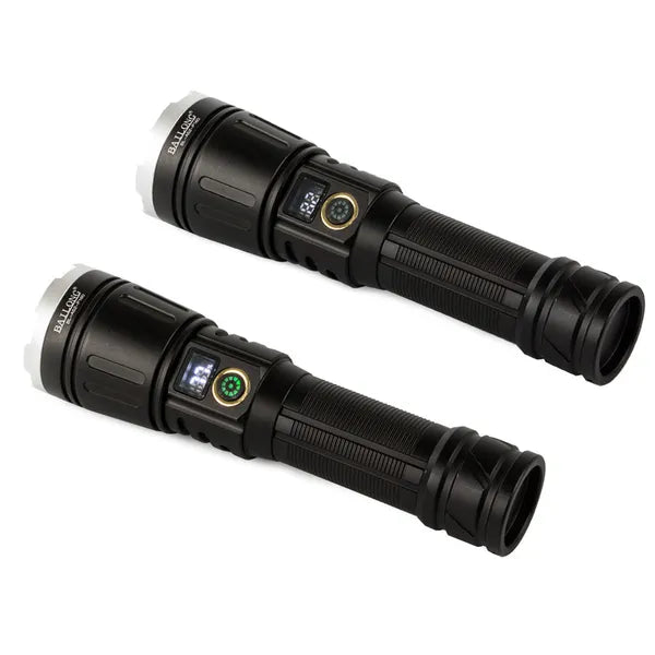 Taktikai LED zseblámpa XHP160 zoommal, power bank, IPX5, 1000 m