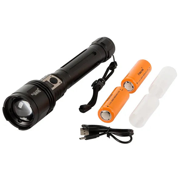 Bailong P221 taktikai zseblámpa CREE XHP160 LED, 1000 m, USB-C power bank