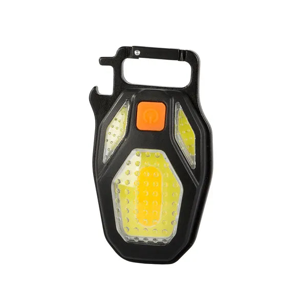 USB-tölthető COB LED kulcstartó lámpa 6 fény­móddal, sörnyitó, mágnes