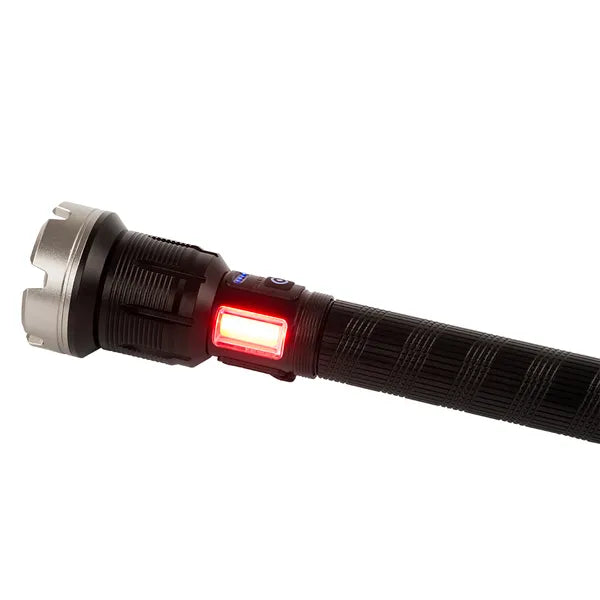 Taktikai LED zseblámpa XHP90, 1000 m hatótáv, 2×26650 akkumulátor, IPX5