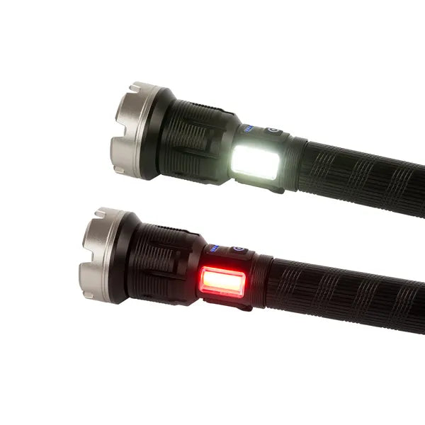 Taktikai LED zseblámpa XHP90, 1000 m hatótáv, 2×26650 akkumulátor, IPX5