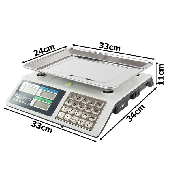 Elektronikus bolti számoló mérleg 40 kg, akkumulátoros, vízálló
